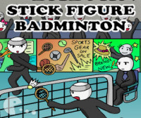 Stick Figure Badmington