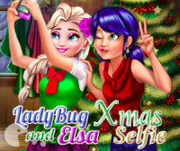 Леди-Баг и Эльза Рождество селфи