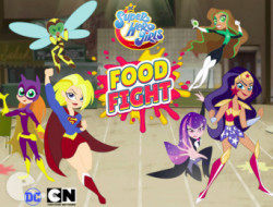 Девушки-супергерои Драка едой
